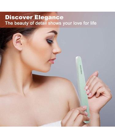 Nail Files and Buffer Set - Professional 6 Pcs Double Sided Emery Boards with Cuticle Nippers and Pusher - Manicure Tools for Gel Nail Art, Fingernails, Toenails - Buy Online on GoSupps.com