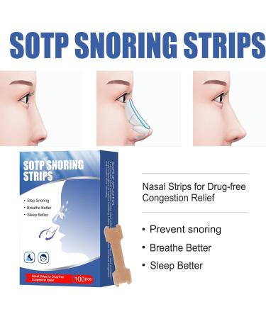 100pcs Nasal Strips for Snoring Relief - Professional Congestion Solution for Improved Breathing & Nighttime Sleeping - Men & Women - Nose Breathe Easy - Buy Online on GoSupps.com