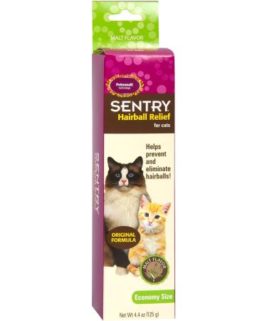 Sentry Hairball Relief for Cats Malt Flavor - 4.4 oz - Eliminate Hairballs with Ease - Buy Online on GoSupps.com
