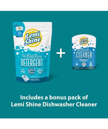 Lemi Shine Natural Dishwasher Pods - 65 Count | All-In-One Powder & Gel Detergent with Citric Acid | Includes Bonus Dishwasher Cleaner | Eco-Friendly Cleaning Supplies - Buy Online on GoSupps.com