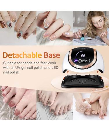 NAXBEY 180W UV LED Nail Lamp for Gel Nails - Professional Salon Quality Dryer with 60 Lamp Beads, Auto Sensor, LCD Display, 4 Timers - White - Buy Online on GoSupps.com