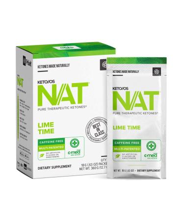 Keto//OS NAT® Lime Time Keto Supplements – Caffeine Free - Exogenous Ketones - BHB Salts Ketogenic Supplement for Workout Energy Boost for Men and Women (20 Count)