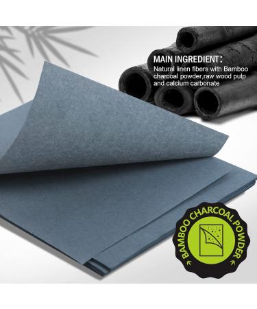 Teenitor Bamboo Charcoal Oil Control Blotting Paper - 200pcs, Large 7cm x 10cm - Buy Online on GoSupps.com