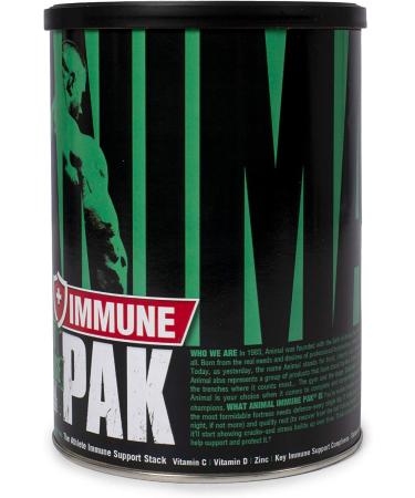 Animal Immune Pak - Zinc, Vitamin C, Vitamin D, Olive Leaf Extract & More - 30 Count Immune Pill Packs - Buy Online on GoSupps.com