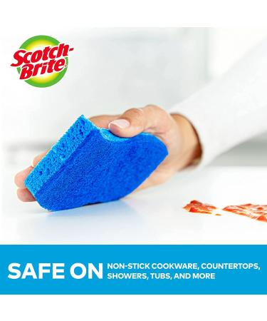 Scotch-Brite Non-Scratch Scrub Sponges - 3 Pack for Dishes & Kitchen Cleaning - Buy Online on GoSupps.com
