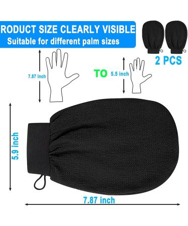 Deep Exfoliating Mitts 2 Pack Microdermabrasion Exfoliating Gloves - Black - Buy Online on GoSupps.com