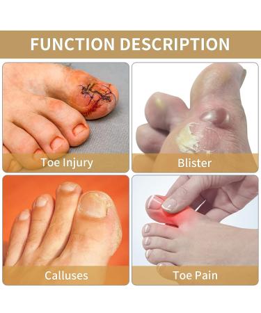 WLLHYF 5 Pieces Toe Separator Soft Gel Toe Protectors Toe Caps Closed Toe Surface Fabric Sleeve Protectors Toe Spacers Bunion Pads Prevent Pain Relief for Women Men Blisters Corns Toes and Fingers - Buy Online on GoSupps.com
