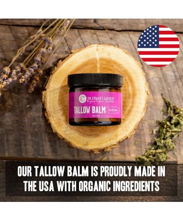 Dr. Cowan's Garden Fusion Tallow Balm - 100% Grassfed Beef Tallow for Skin Beef Tallow for Face Moisturizer Body Lotion Organic Skin Care With Comfrey Lavender Frankincense & Chamomile - 2oz Frankincense Chamomile L  - Buy Online on GoSupps.com