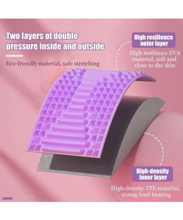 Vnklomes 2-in-1 Back & Neck Support - Lumbar Vertebrae Cushion for Pain Relief - Orthopedic Stretcher (Violet) - Buy Online on GoSupps.com