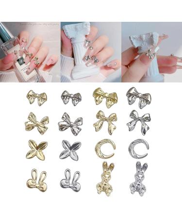 Metal Nail Art Studs 3D Metal Nail Art Jewelry Decorations Bows Rabbits Moon Multi-Shapes Nail Decoration Accessories Nail Art Jewels - Buy Online on GoSupps.com