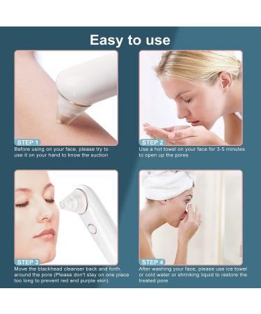 AMZGIRL Blackhead Remover Vacuum Pore Cleaner with Camera - 3 Adjustable Suction Power, 5 Probes, USB Rechargeable - Beauty Device for Clear Skin - Buy Online on GoSupps.com