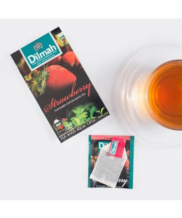  Dilmah Ceylon black tea with strawberry flavor - 20 tea bags - Sri Lankan Ceylon Strawberry Dilmah Tea - Buy Online on GoSupps.com