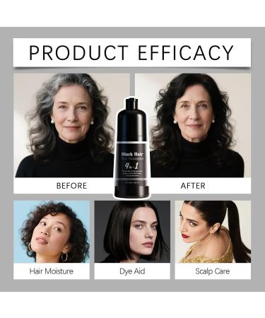 Lexsyn GDS Black Hair Dye Shampoo Korea 3in1 Polar Hair Shampoo for Men and Women Men Color Changing Conditioner for Lovers Family Friends Grandmother Grandfather - Buy Online on GoSupps.com
