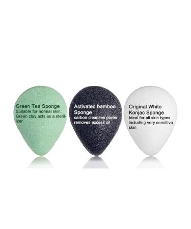 Natural Organic Konjac Sponge with Activated Charcoal | Gentle Facial Cleansing Sponges for Sensitive Skin - Buy Online on GoSupps.com