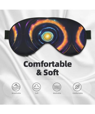 Space Spiral Cosmic Energy Print Eye Mask | Double-Sided Soft & Light Blocking for Better Sleep - Buy Online on GoSupps.com