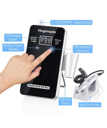 30000rpm Professional Nail Drill Set for Acrylic Nails - Electric Efile Machine Kit with Drill Bits for Manicure & Pedicure - Ideal for Beginners and Salons - Black - Buy Online on GoSupps.com