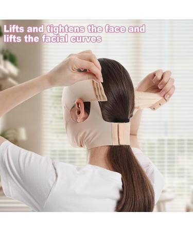 Face Lifting Strap - Jaw Sculpting maask Slimming Chin Strap | Adjustable Face Contouring Band Reusable Chin Lifting Strap Breathable Facial Sculpting Belt For Chin Reduction - Buy Online on GoSupps.com