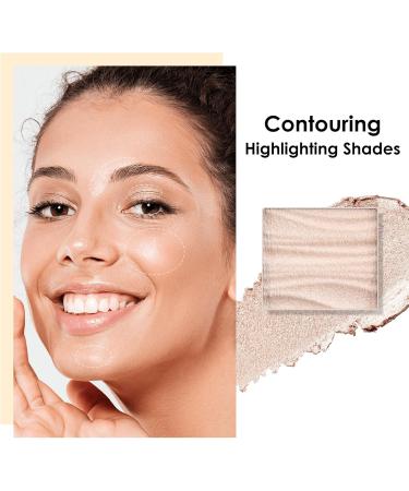 Boobeen Face Bronzer Highlighter Contour Powder Palette Multi-use Contour Makeup Easy to Blend Face Shaping Contouring Matte Bronzer Powder Long Lasting #01 - Buy Online on GoSupps.com