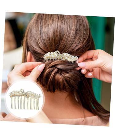 Housoutil Alloy Rhinestone Hair Comb Pearl Hair Clip Bridal Hair Pin Vintage Bridal Comb Hair Barrettes Combs Tiara Bridal Hair Accessories for Wedding Bridesmaid Prom Decorate Rhinestones - Buy Online on GoSupps.com