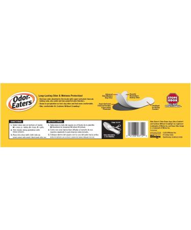Odor-Eaters Ultra Comfort Insoles 3 Pairs Per Pack - Pack of 3 for Shoe & Foot Odor Elimination - Buy Online on GoSupps.com