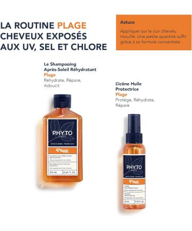 Phyto Paris - PhytoPlage - Shampooing Apr s-Soleil R hydratant - Soin Cheveux Enrichi en Calendula - Prot ge R hydrate Nourrit et R pare - Shampoing Hydratant - Apporte Brillance - Buy Online on GoSupps.com