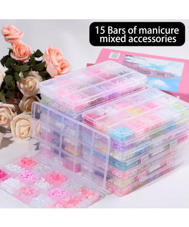 cute bowknot nail 3d bowknot nail art hirata flower nail art decoration nail supplies salon sweet bowknot nail cute 3d bow nail art pearl beads flower BKHZ011 - Buy Online on GoSupps.com