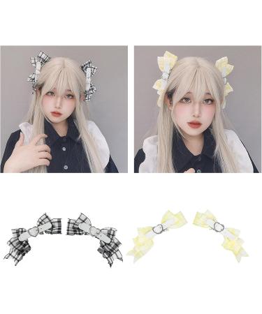 amangul 1pair Bowknot Heart Hair Clip Japanese JK Style Hairpin for Woman Girls Taking Photo Ponytail Bangs n Slip Hairpin(Pink) - Buy Online on GoSupps.com