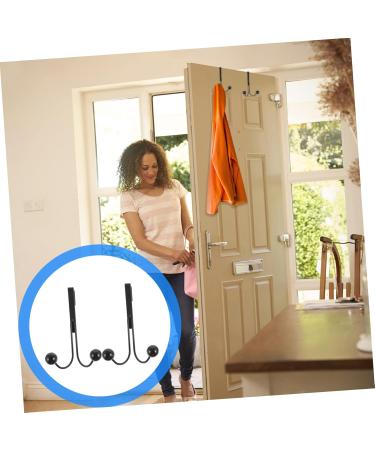 Baluue Clothes Rack 6 Pcs Double Hook Towel Hooks Wall Mounted Clothing Rack Over Door Clothes Hanger Rack Metal Coat Hooks 14x9cmx3pcs Blackx3pcs - Buy Online on GoSupps.com