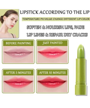 4 Pcs Avocado Color Changing Lipstick Set - PH Mood Magic Waterproof Moisturizer & Long Lasting Tinted Balm for Women - Perfect Makeup Gift - Buy Online on GoSupps.com
