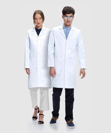 Dr. James Professional Lab Coat with Smartphone and Tablet Pockets - 40 Inch Length White, XX-Small - Buy Online on GoSupps.com