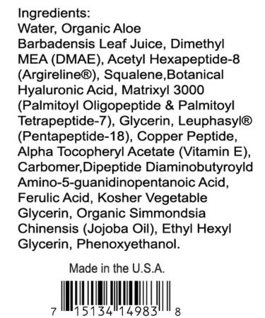No needle Alternative-Argireline NeuroPeptides Cream w/ Matrixyl 3000 Syn-Ake SNAP-8 Copper Peptides (2 OZ) 2 Ounce - Buy Online on GoSupps.com