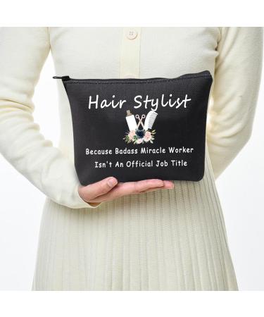 JXGZSO Hairdresser Gift - Badass Miracle Worker Makeup Bag for Hair Stylists - Buy Online on GoSupps.com
