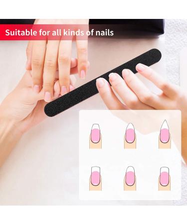 50 Pack Nail Files - 100180 Grit Emery Boards for Gel & Acrylic - Professional Manicure & Pedicure Tools - Buy Online on GoSupps.com