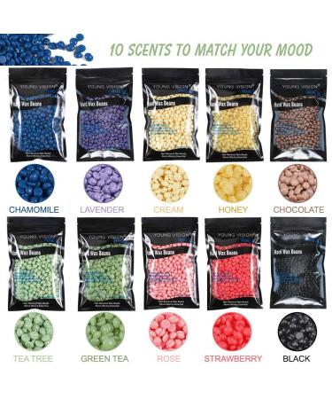 YOUNG VISION Hard Wax Beads for Hair Removal  2.2 LB/1000g/35 OZ Total  10 Colors Hard Wax Beans Pack  Bulk Wax Pearls for Home Waxingâ¦ WAX BEADS KIT - Buy Online on GoSupps.com