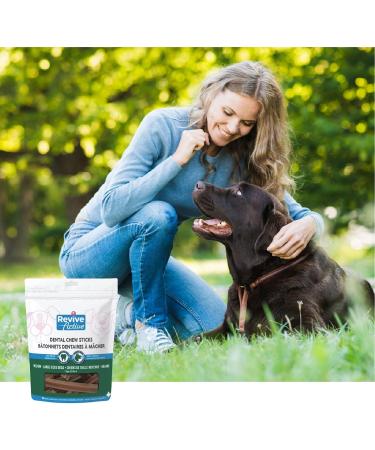 Revive Active Dental Chews Sticks For Dogs 18ct Help to Remove Plaque and Tarter Build-Up - Improves Oral Health and Maintaining healthy Gums and Teeth. Dental Sticks - Buy Online on GoSupps.com