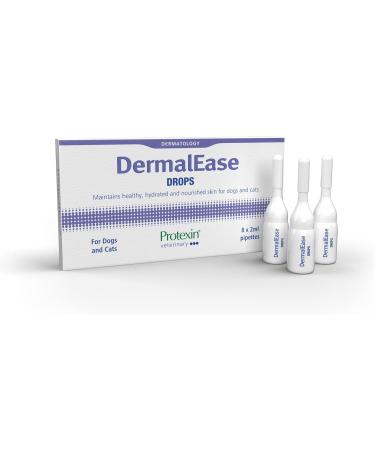 Protexin Veterinary DermalEase Drops Maintaining Healthy Hydrated & Nourished Skin for Dogs & Cats. 8 x 2ml Pipettes White Cream - Buy Online on GoSupps.com