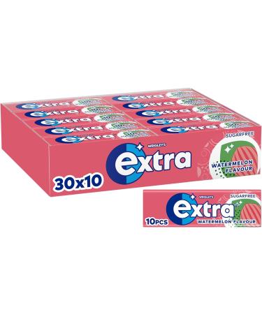 Extra Watermelon Flavour Sugar Free Chewing Gum 10 pieces 30 x 10 pieces - Buy Online on GoSupps.com