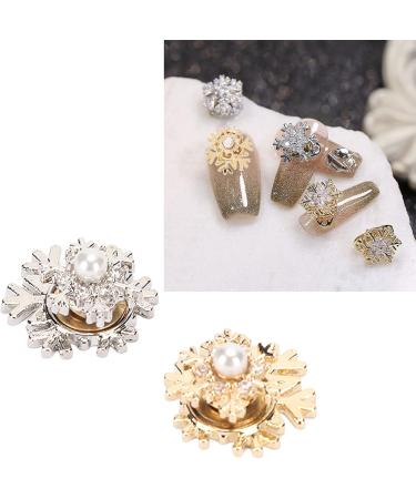 2 Pcs Nail Art Rhinestones Shiny Glossy Snowflakes Transit Bead Nail Decorations for Christmas Party Daily Nail Rhinestones for Girls Nail Art DIY Crafts Decoration Supplies - Buy Online on GoSupps.com