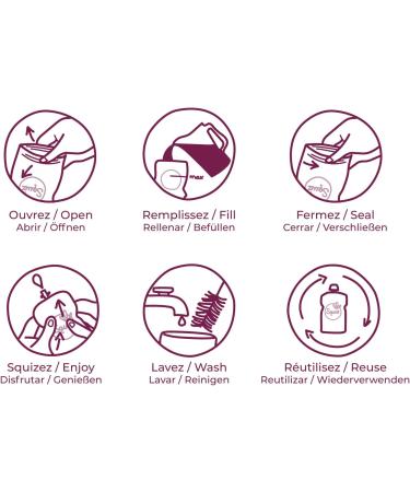 Set of 2 Reusable Bottles 130ml | Australia Collection | For Baby Child and Adult | Compotes Purees Smoothies | Eta - Buy Online on GoSupps.com