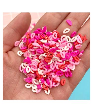 NIANTU1125 100g Lips Slices Polymer Hot Clay Sprinkles Crafts DIY Making for Phone Nail Art Decoration Slime Fillings Lip Glos Accessories Gift (Color : Colorful)