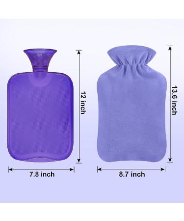 Attmu 2L Hot Water Bottle - Pain Relief for Menstrual Cramps - Hot & Cold Compress - Hand & Feet Warmer - Purple - Buy Online on GoSupps.com
