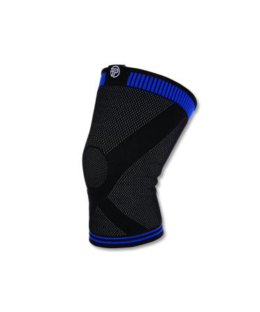 Pro-Tec Athletics 3D Flat Premium Knee Sleeve  Black/Blue  Medium - Buy Online on GoSupps.com