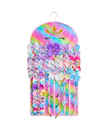 FIOBEE Bow Holder Headband Holder Organizer Hair Accessories Organizer for Girls Hair Bows Hanger Wall Hanging Home Decor for Baby Girls Room, Unicorn - Buy Online on GoSupps.com