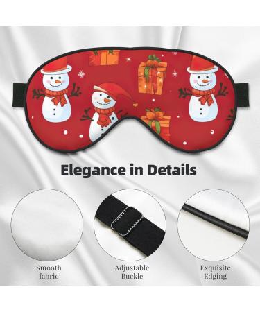 Xmas Gift Snowman Print Double Sided Eye Mask | Blackout Sleep Mask for Women & Men - Buy Online on GoSupps.com