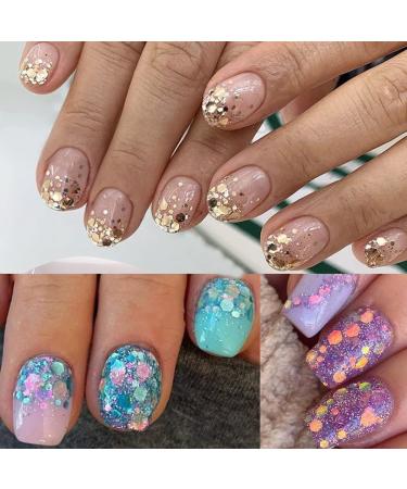 Chameleon Holographic Glitter Nail Art Sequins - 24 Colors, 2 Boxes - DIY Manicure Decorations - Buy Online on GoSupps.com