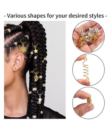 180 PCS Hair Jewelry for Braids - Dreadlocks Accessories for Women & Girls - Braid Cuffs, Rings, Clips, Beads & Charms - Buy Online on GoSupps.com