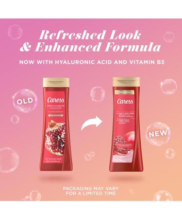 Caress Body Wash for Women Tahitian Pomegranate & Coconut Milk Exfoliating Shower Gel for Renewed Glowing Skin 20 fl oz 4 Pack - Buy Online on GoSupps.com
