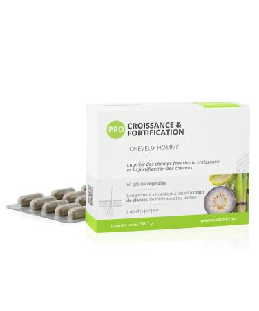 Pro Growth & Strengthening * 499.3 mg / 60 Capsules * Sabal Palmetto, Blueberry, Green Tea, Field Horsetail, Zinc, Selenium and Biotin * Hair