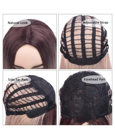 Buy 36cm (14) Blonde & Brown Ombre Wig for Women - Smooth Long Wig with Dark Roots | Perfect for Parties & Costumes - Buy Online on GoSupps.com