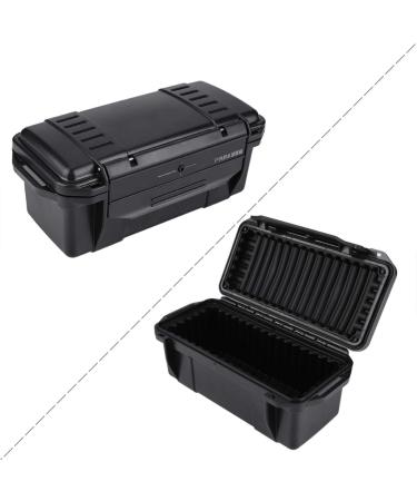 Wosune Outdoor Storage Case, Pressure-Proof Black Sturdy Ammo Crate Utility Box Boaters Dry Box Plano Storage Box(C Type Box: 200 * 98 * 82mm)